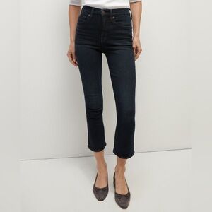 Veronica Beard Carly Kick-Flare Jean Dark Ink Size 26